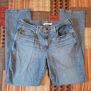 Levi's 505 Blue Jeans Straight Leg Pants Demin Bottoms Women's Size 8 Bottom